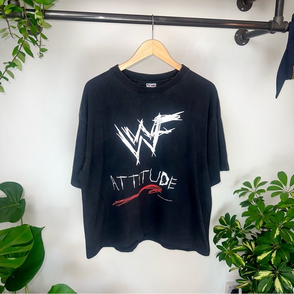 Vintage WWF Attitude Cropped Wrestling Tee, Was an XL but Cropped to a Small 👕 - Picture 2 of 5